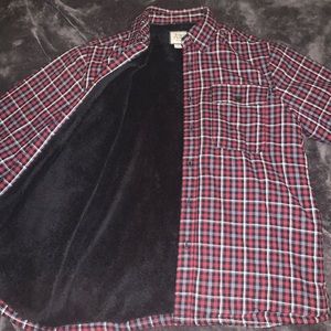 Insulated red and black flannel